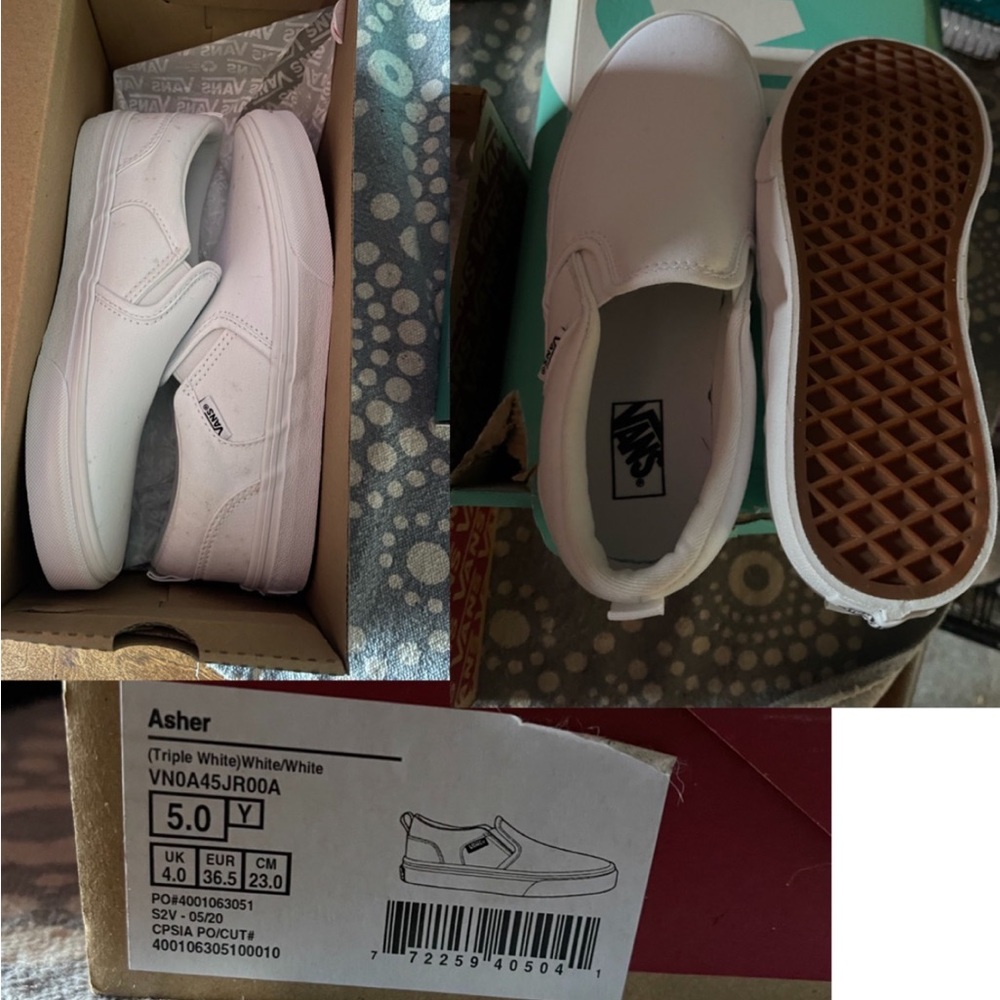 Vans never worn. Comes with box.